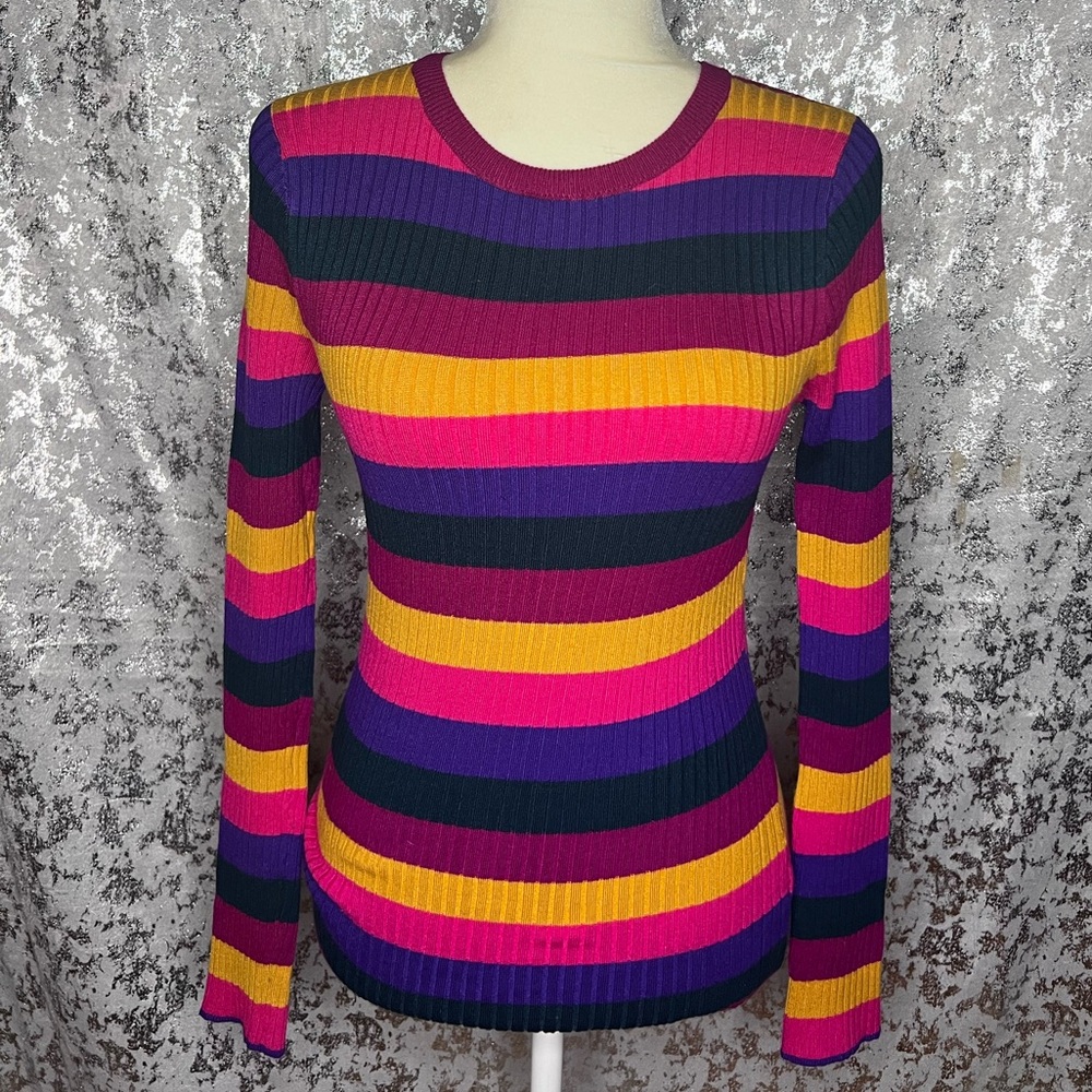 Multicolored fitted sweater